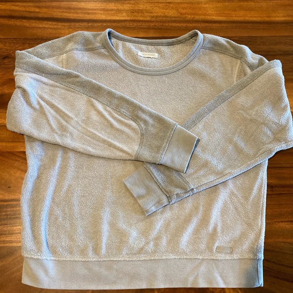 Outerknown Gray Crewneck Sweater Soft Cotton-Blend